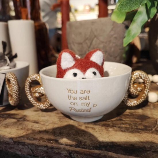 Füchslein aus Filz in einer Tasse